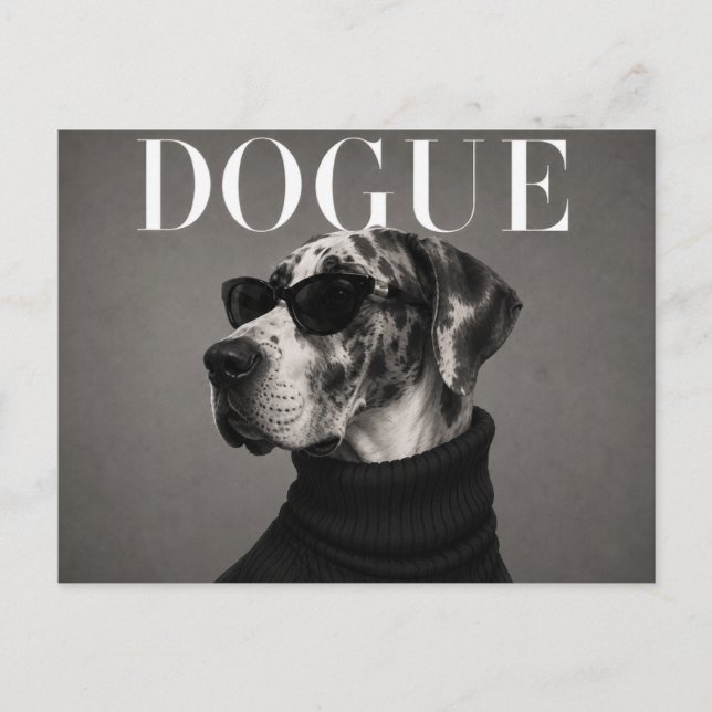 Great Dane Lyx Haute Couture Vykort (Framsida)
