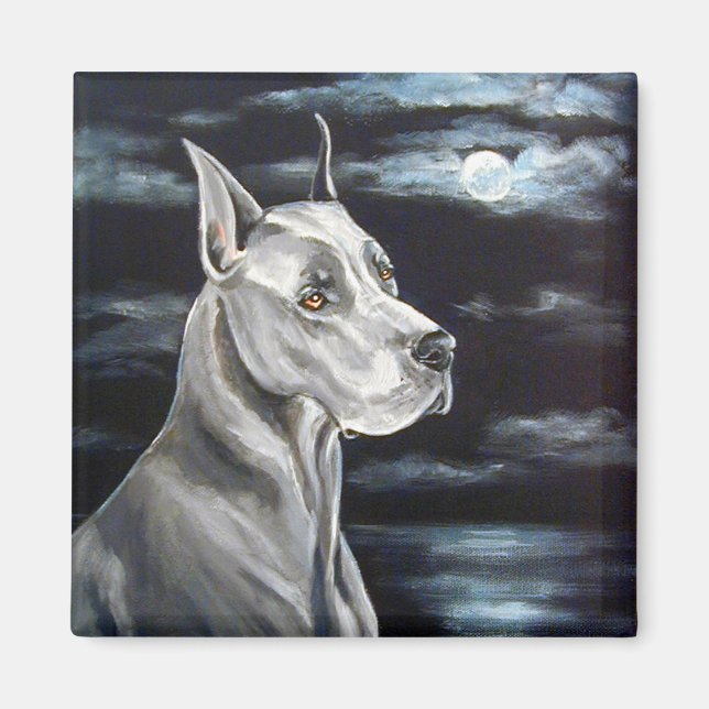 Great dane Magnets - Blue Dane Magnet (Framsidan)
