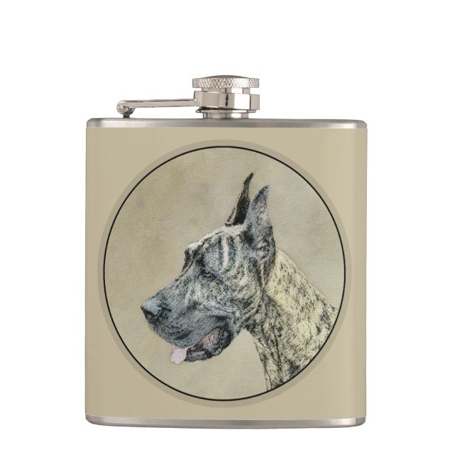 Great dane-målning (Brindle) - Originalteckning av Fickplunta (Framsidan)