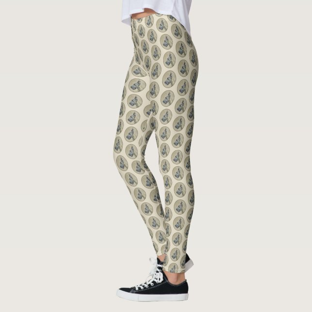 Great dane-målning (Brindle) - Originalteckning av Leggings (Vänster)