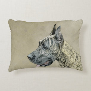 Great dane-målning (Brindle) - Originalteckning av Prydnadskudde