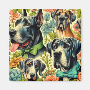 Great dane-målning magnet
