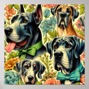Great dane-målning poster
