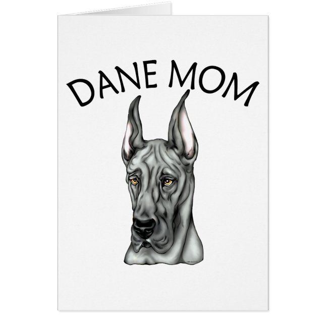 Great dane Mamma Black Hälsningskort (Framsidan)