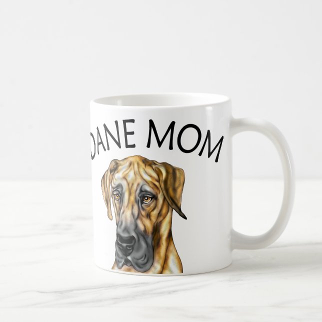 Great dane Mamma Brindle UC Kaffemugg (Höger)