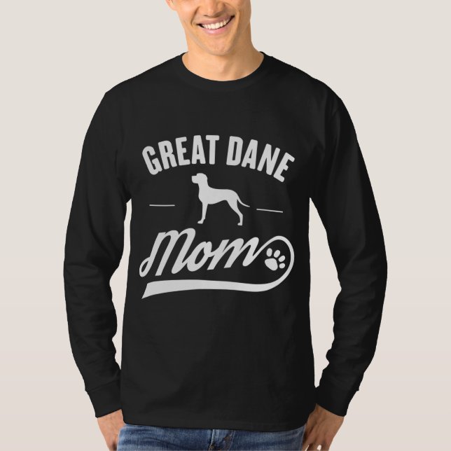 GREAT DANE MAMMA - HUNDÄGARE ÄLSKARE T SHIRT (Framsida)