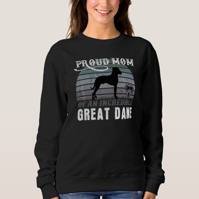 GREAT DANE MAMMA I KÄRLEK GREAT DANE HUND MOR T SHIRT (Framsida)