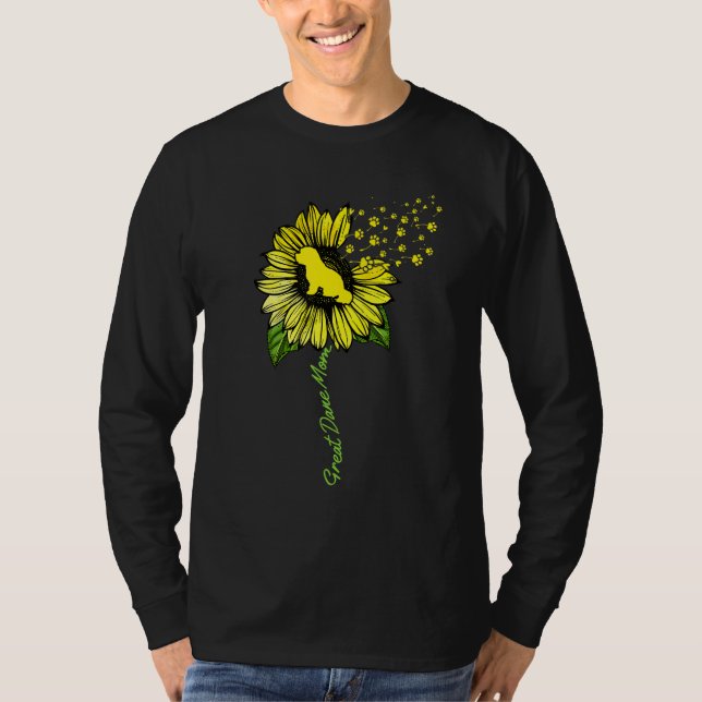 Great dane Mamma Solrosblomma Mors dag 2023 2 T Shirt (Framsida)