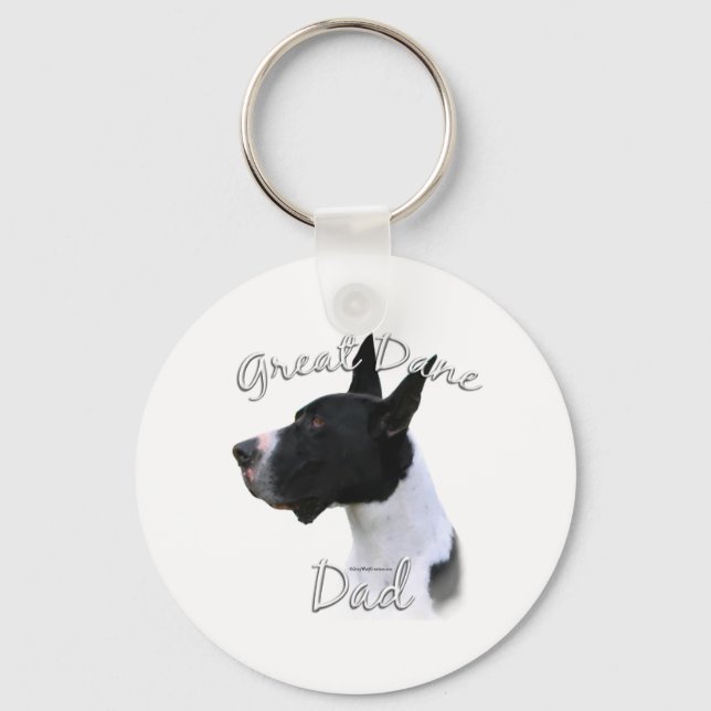 Great dane (mantel) Pappa 2 Nyckelring (Framsida)