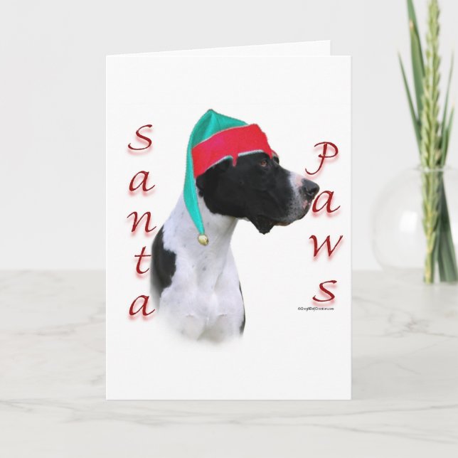 Great dane (mantel) Santa Tassar Helgkort (Framsida)