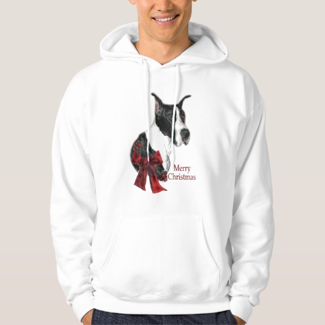 Great dane Mantle-julklappar Hoodie (Framsida)