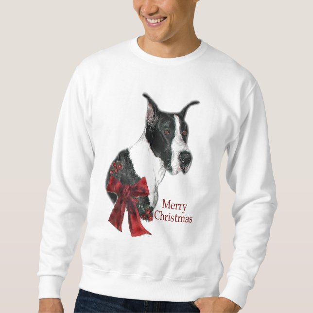 Great dane Mantle-julklappar Lång Ärmad Tröja (Framsida)