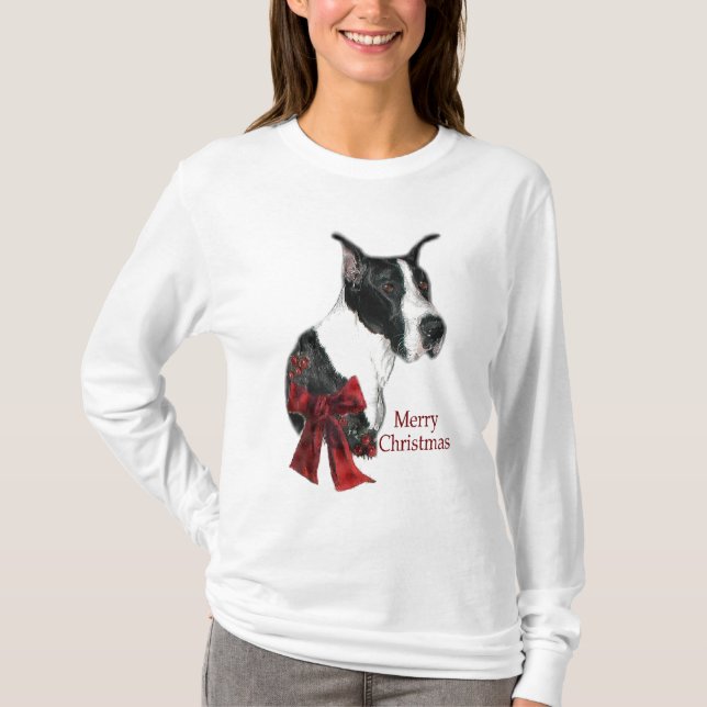 Great dane Mantle-julklappar T-shirt (Framsida)