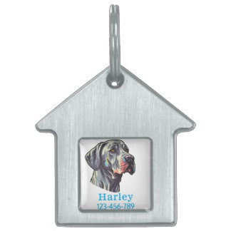 Great dane marionettfront | ID-bricka husdjur