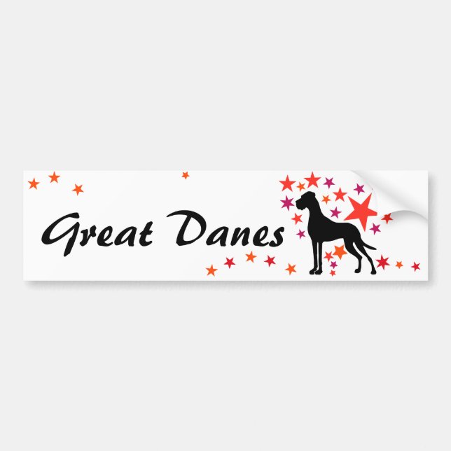 Great Dane med stjärnor  Bildekal (Framsidan)