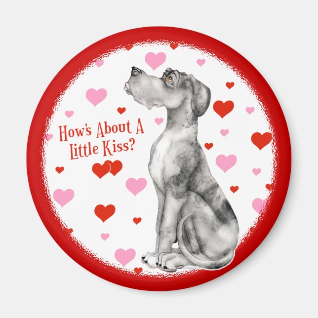 Great dane Merle UC Kiss Magnet (Framsidan)