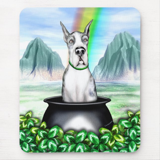 Great dane MerleB Pot O Guld Musmatta (Framsidan)