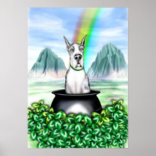 Great dane MerleB Pot O Guld Poster