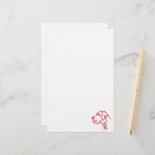 Great Dane minimal huvud ritning Brevpapper