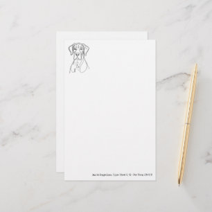 Great Dane minimal huvuddrawing Brevpapper