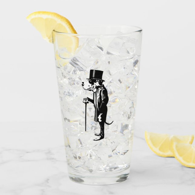 Great dane minister Funny Beer Glas (Framsida Ice)