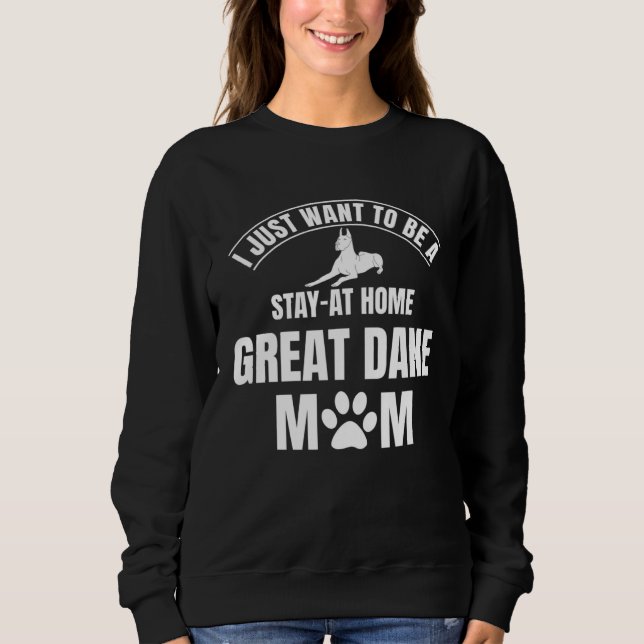 Great Dane Mom Gentle Dog German Mastiff Mother s  T Shirt (Framsida)