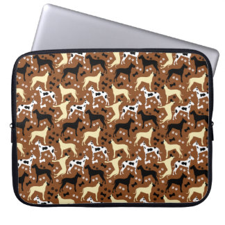 Great dane Mönster Harlequin, Fawn, Black Dane La Laptop Fodral