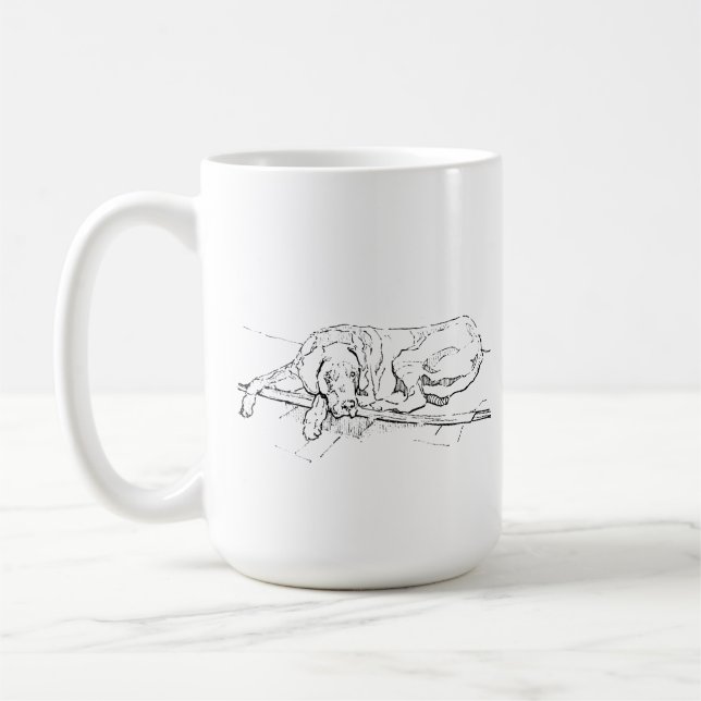Great Dane Mugg – Minimalistisk Hund Kaffe Mugg (Vänster)