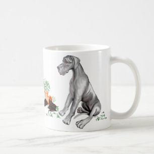Great dane Naughty Valp Black UC Kaffemugg