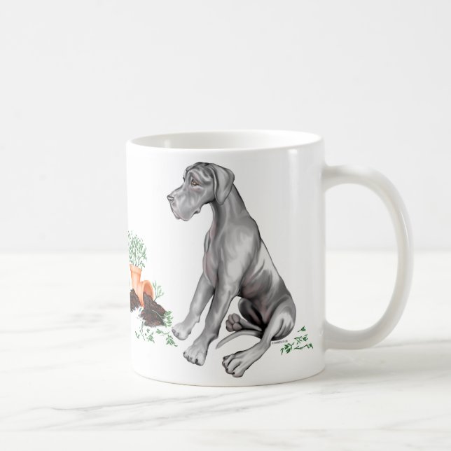 Great dane Naughty Valp Black UC Kaffemugg (Höger)