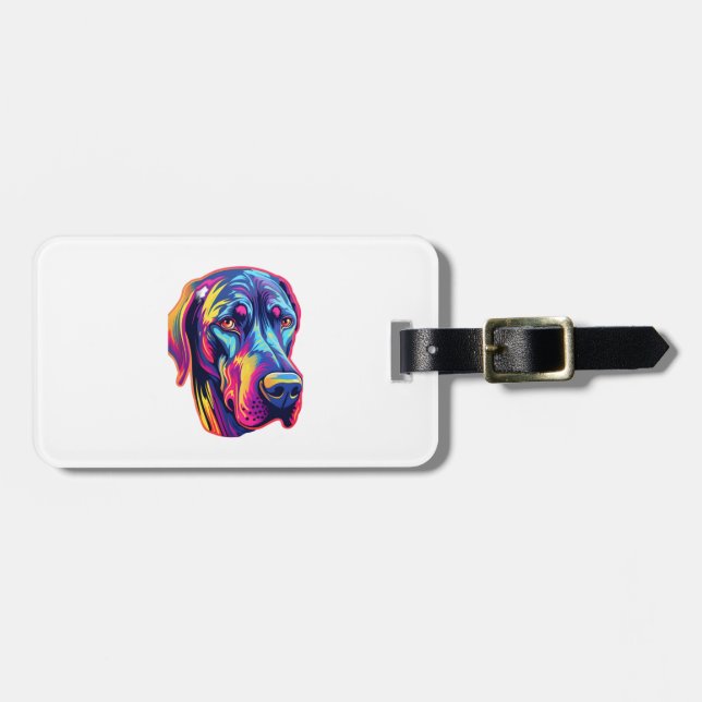 Great dane Neon Design Bagagebricka (Horisontell Framsida)