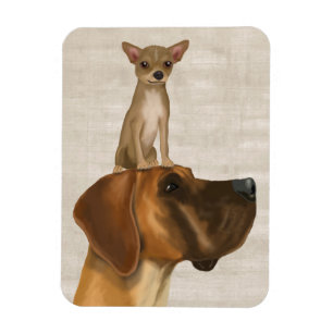 Great dane och Chihuahua 2 Magnet
