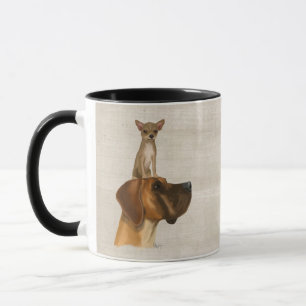 Great dane och Chihuahua 2 Mugg