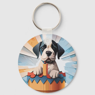 Great dane Owner Nyckelring
