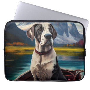 Great dane på en Paddle: en scen i Äventyr Laptop Fodral