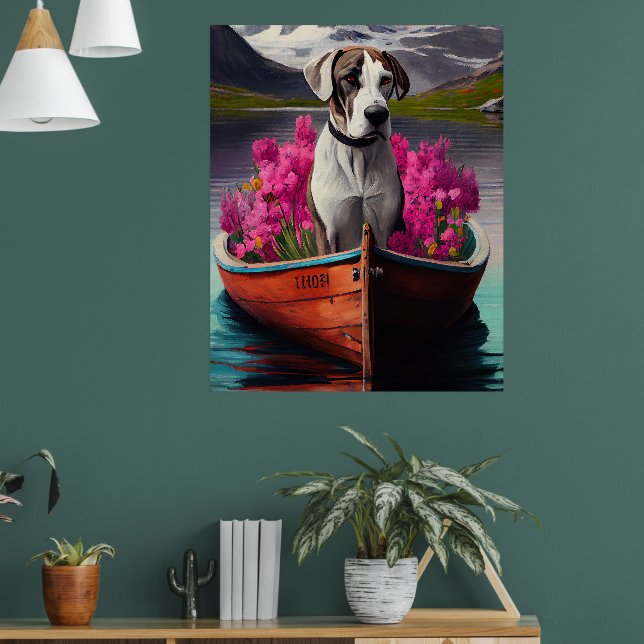 Great dane på en Paddle: en scen i Äventyr Poster (Vardagsrum 1)