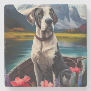 Great dane på en Paddle: en scen i Äventyr Stenunderlägg