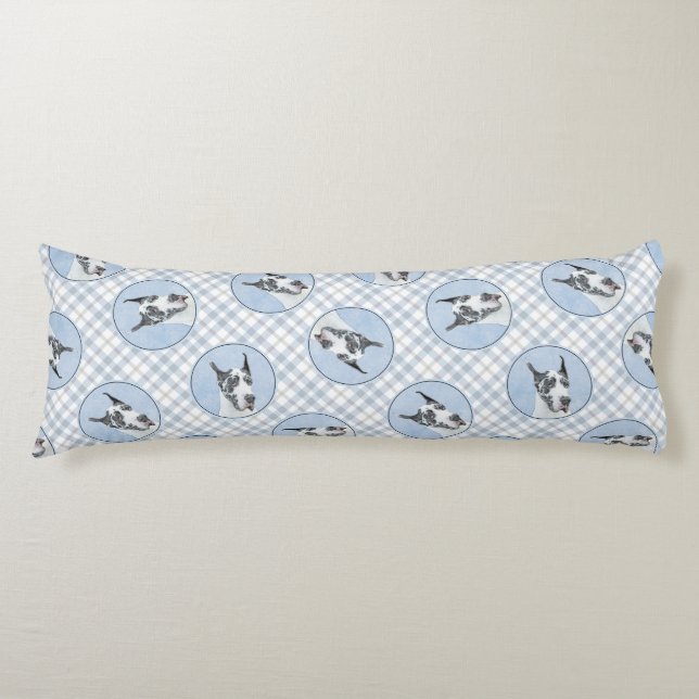 Great dane Painting Harlequin Original Pet Hund Ar Kroppskudde (Framsidan)