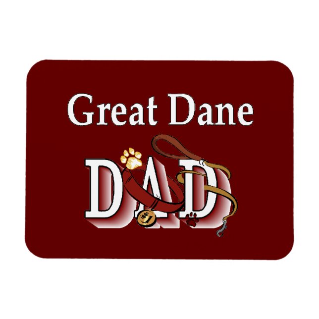 Great dane Pappa Magnet (Horisontell)