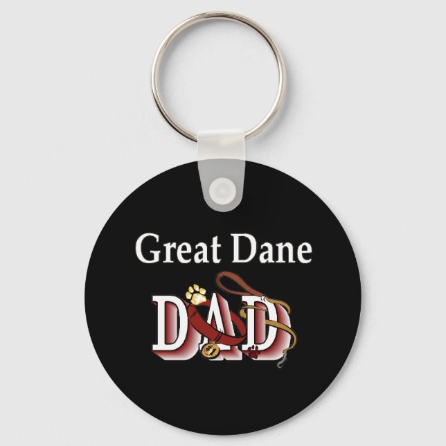 Great Dane-pappa nyckelring (Framsida)