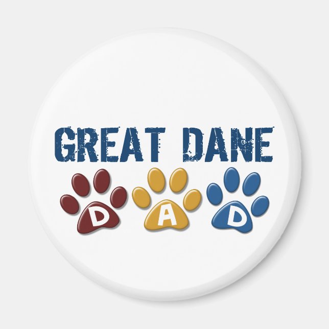 GREAT DANE Pappa Paw Skriv ut 1 Magnet (Framsidan)