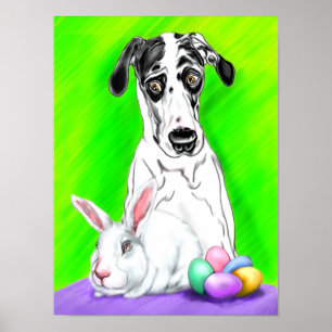 Great dane Påsk KANINER!!! Poster