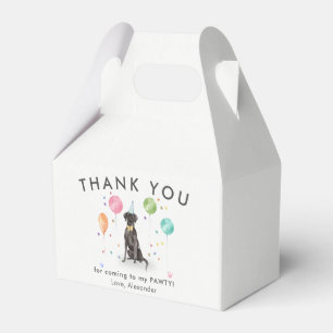 Great dane Pawty Puppy Hund Birthday Tack Presentaskar