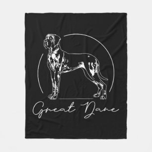 Great dane porträtt hund mamma fleecefilt