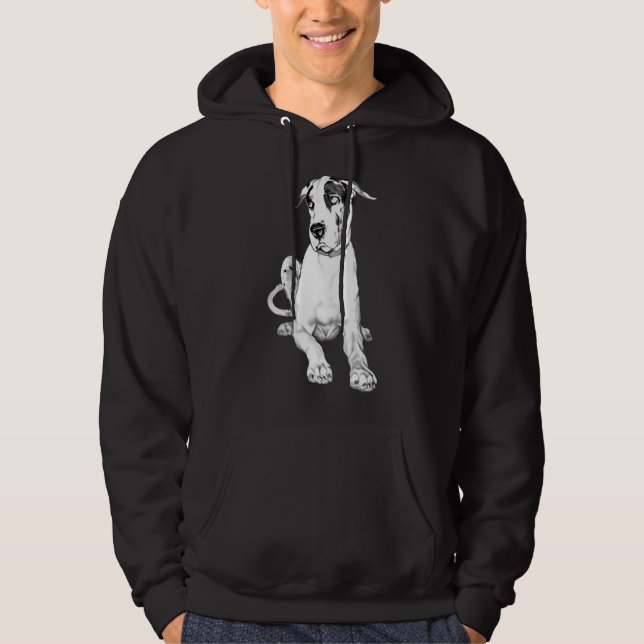 Great dane Pouting Harlequin Sweatshirt (Framsida)