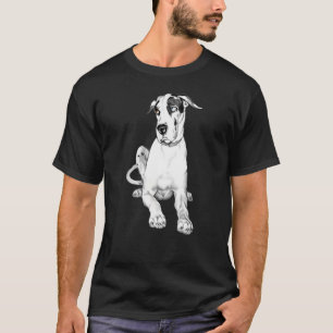 Great dane Pouting Harlequin Tee Shirt