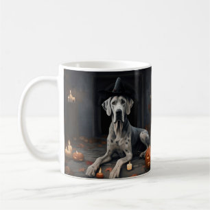 Great Dane Pumpa Halloween Skräcklig Flip Kaffemugg
