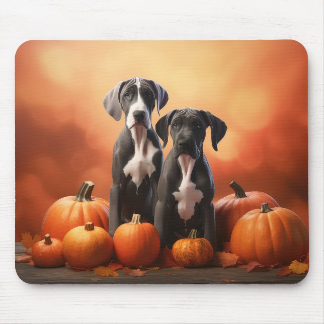 Great dane Pumpkin för höstdelight Musmatta (Framsidan)