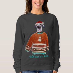 Great Dane-ras Xmas ful julhund mamma T Shirt