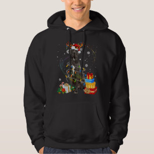 Great dane Reindeer jul Ljus Rolig hund Xma Hoodie